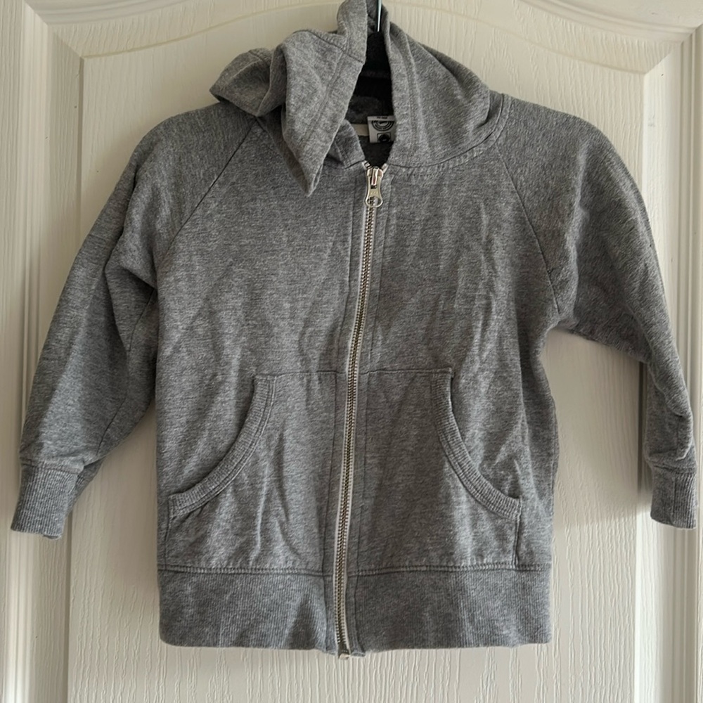 Colored Organics 4T Gray Zipper Jacket